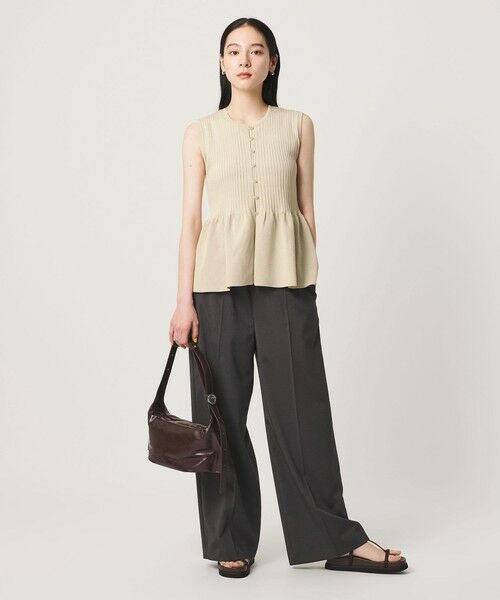 BEAUTY&YOUTH UNITED ARROWS / ビューティー&ユース ユナイテッドアローズ ニット・セーター | 【WEB限定 Wardrobe DAILY MINIMAL】ペプラム2WAY ノースリーブリブニット ウォッシャブル | 詳細22
