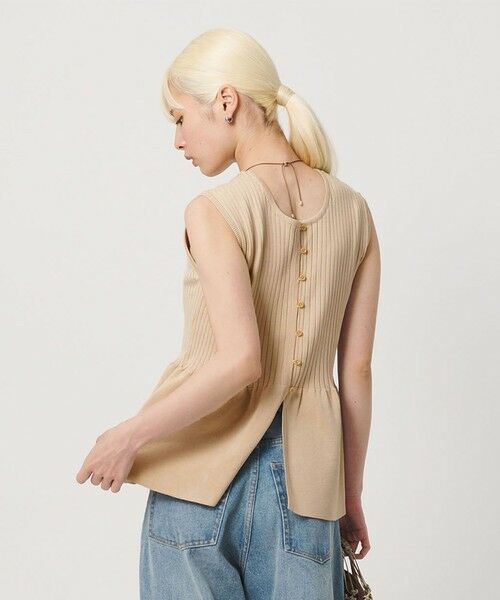 BEAUTY&YOUTH UNITED ARROWS / ビューティー&ユース ユナイテッドアローズ ニット・セーター | 【WEB限定 Wardrobe DAILY MINIMAL】ペプラム2WAY ノースリーブリブニット ウォッシャブル | 詳細23