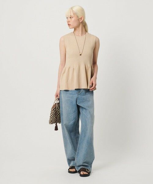 BEAUTY&YOUTH UNITED ARROWS / ビューティー&ユース ユナイテッドアローズ ニット・セーター | 【WEB限定 Wardrobe DAILY MINIMAL】ペプラム2WAY ノースリーブリブニット ウォッシャブル | 詳細26