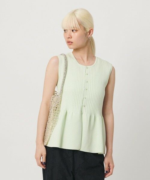 BEAUTY&YOUTH UNITED ARROWS / ビューティー&ユース ユナイテッドアローズ ニット・セーター | 【WEB限定 Wardrobe DAILY MINIMAL】ペプラム2WAY ノースリーブリブニット ウォッシャブル | 詳細28