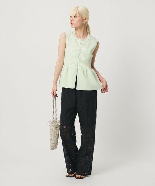 BEAUTY&YOUTH UNITED ARROWS / ビューティー&ユース ユナイテッドアローズ ニット・セーター | 【WEB限定 Wardrobe DAILY MINIMAL】ペプラム2WAY ノースリーブリブニット ウォッシャブル | 詳細30