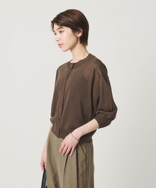 BEAUTY&YOUTH UNITED ARROWS / ビューティー&ユース ユナイテッドアローズ カーディガン・ボレロ | 【WEB限定 Wardrobe DAILY MINIMAL】ハーフスリーブ シアーカーディガン ウォッシャブル | 詳細8