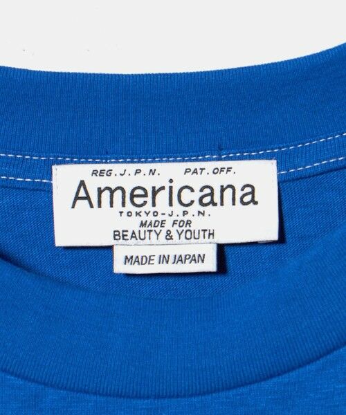 BEAUTY&YOUTH UNITED ARROWS / ビューティー&ユース ユナイテッドアローズ Tシャツ | 【別注】＜Americana＞プリント ビッグTシャツ/コバルト | 詳細7