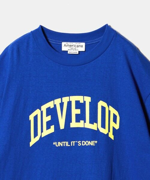 BEAUTY&YOUTH UNITED ARROWS / ビューティー&ユース ユナイテッドアローズ Tシャツ | 【別注】＜Americana＞プリント ビッグTシャツ/コバルト | 詳細9