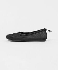 BEAUTY&YOUTH UNITED ARROWS / ビューティー&ユース ユナイテッドアローズ フラットシューズ | 【別注】＜PAES＞メッシュ ストリング フラットシューズ/ブラック
