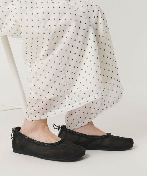 BEAUTY&YOUTH UNITED ARROWS / ビューティー&ユース ユナイテッドアローズ フラットシューズ | 【別注】＜PAES＞メッシュ ストリング フラットシューズ/ブラック | 詳細1