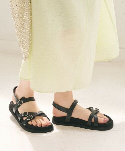 BEAUTY&YOUTH UNITED ARROWS / ビューティー&ユース ユナイテッドアローズ サンダル | ダブルクロス ベルト バックストラップ サンダル | 詳細4
