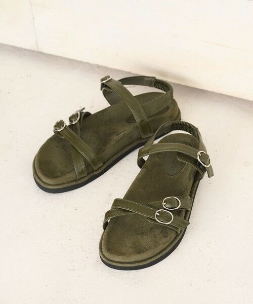 BEAUTY&YOUTH UNITED ARROWS / ビューティー&ユース ユナイテッドアローズ サンダル | ダブルクロス ベルト バックストラップ サンダル | 詳細14