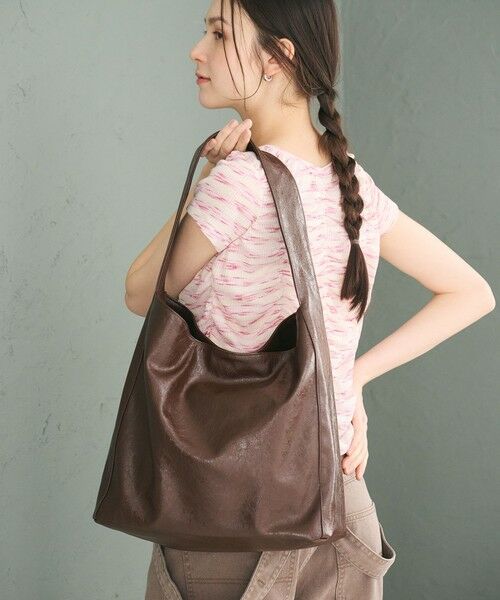 BEAUTY&YOUTH UNITED ARROWS / ビューティー&ユース ユナイテッドアローズ ショルダーバッグ | レザーライク ビッグ ワンショルダーバッグ | 詳細10