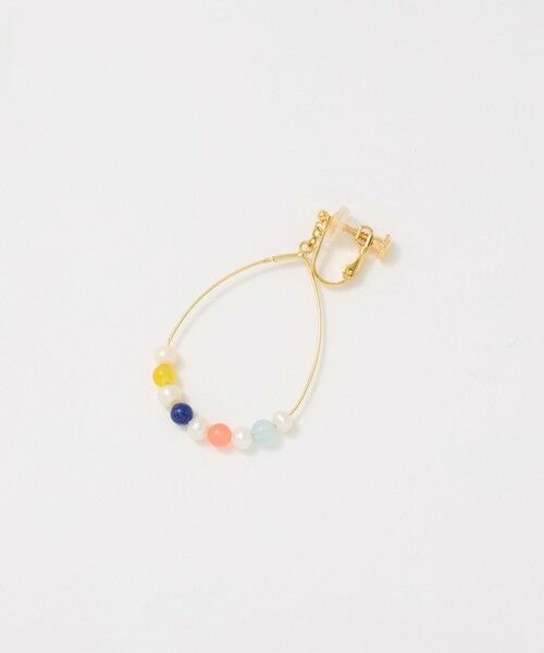 BEAUTY&YOUTH UNITED ARROWS / ビューティー&ユース ユナイテッドアローズ ピアス・イヤリング | 【WEB限定】＜Causerie＞マルチ 天然石 ドロップフープ イヤリング | 詳細1