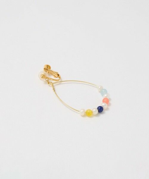 BEAUTY&YOUTH UNITED ARROWS / ビューティー&ユース ユナイテッドアローズ ピアス・イヤリング | 【WEB限定】＜Causerie＞マルチ 天然石 ドロップフープ イヤリング | 詳細2