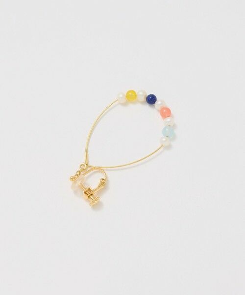 BEAUTY&YOUTH UNITED ARROWS / ビューティー&ユース ユナイテッドアローズ ピアス・イヤリング | 【WEB限定】＜Causerie＞マルチ 天然石 ドロップフープ イヤリング | 詳細3