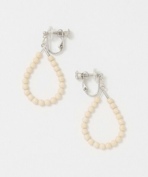 BEAUTY&YOUTH UNITED ARROWS / ビューティー&ユース ユナイテッドアローズ ピアス・イヤリング | 【WEB限定】＜Causerie＞天然石 カラー ドロップ イヤリング（OFF WHITE）