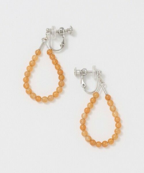 BEAUTY&YOUTH UNITED ARROWS / ビューティー&ユース ユナイテッドアローズ ピアス・イヤリング | 【WEB限定】＜Causerie＞天然石 カラー ドロップ イヤリング（BEIGE）