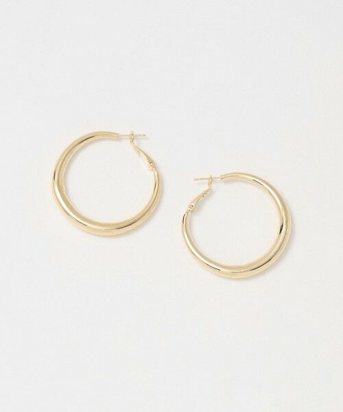 BEAUTY&YOUTH UNITED ARROWS / ビューティー&ユース ユナイテッドアローズ ピアス・イヤリング | ボリューム ライン フープピアス（GOLD）