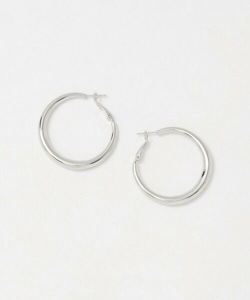 BEAUTY&YOUTH UNITED ARROWS / ビューティー&ユース ユナイテッドアローズ ピアス・イヤリング | ボリューム ライン フープピアス（SILVER）