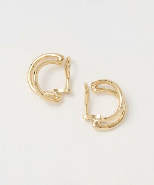 BEAUTY&YOUTH UNITED ARROWS / ビューティー&ユース ユナイテッドアローズ ピアス・イヤリング | ハーフカーブライン イヤリング（GOLD）