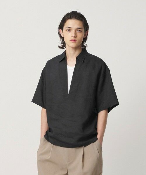 BEAUTY&YOUTH UNITED ARROWS / ビューティー&ユース ユナイテッドアローズ シャツ・ブラウス | ラミー ディープ Vネック ショートスリーブ シャツ | 詳細1