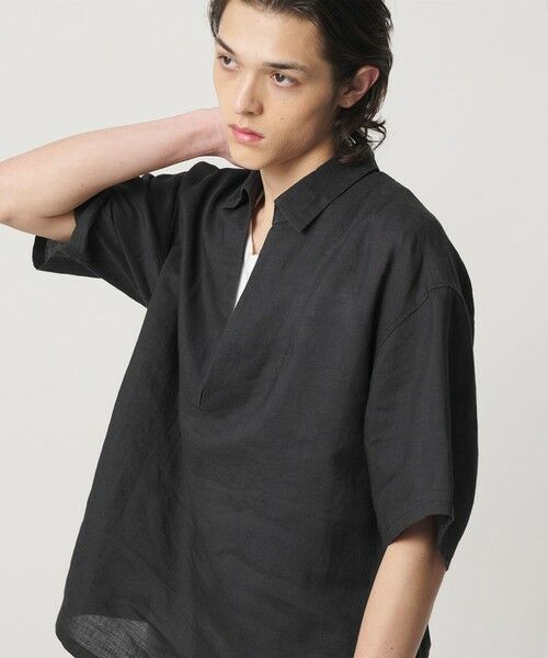 BEAUTY&YOUTH UNITED ARROWS / ビューティー&ユース ユナイテッドアローズ シャツ・ブラウス | ラミー ディープ Vネック ショートスリーブ シャツ | 詳細4