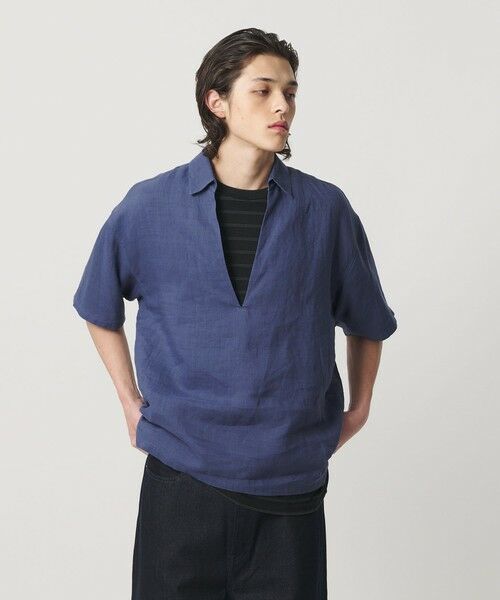 BEAUTY&YOUTH UNITED ARROWS / ビューティー&ユース ユナイテッドアローズ シャツ・ブラウス | ラミー ディープ Vネック ショートスリーブ シャツ | 詳細8