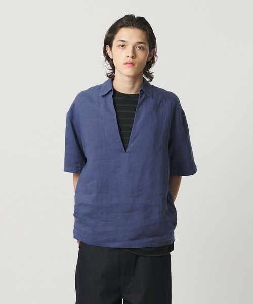 BEAUTY&YOUTH UNITED ARROWS / ビューティー&ユース ユナイテッドアローズ シャツ・ブラウス | ラミー ディープ Vネック ショートスリーブ シャツ | 詳細9