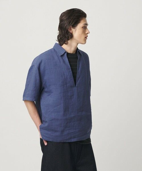 BEAUTY&YOUTH UNITED ARROWS / ビューティー&ユース ユナイテッドアローズ シャツ・ブラウス | ラミー ディープ Vネック ショートスリーブ シャツ | 詳細10