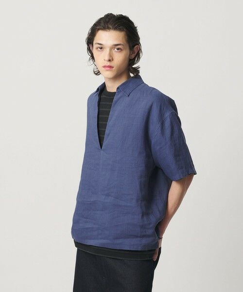 BEAUTY&YOUTH UNITED ARROWS / ビューティー&ユース ユナイテッドアローズ シャツ・ブラウス | ラミー ディープ Vネック ショートスリーブ シャツ | 詳細11