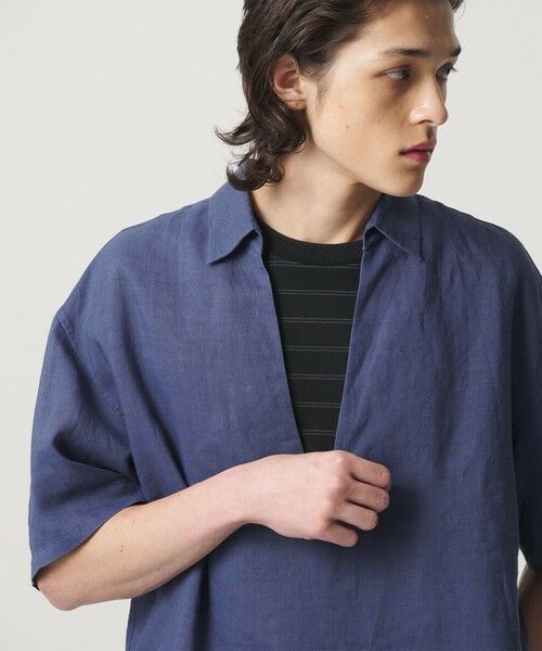 BEAUTY&YOUTH UNITED ARROWS / ビューティー&ユース ユナイテッドアローズ シャツ・ブラウス | ラミー ディープ Vネック ショートスリーブ シャツ | 詳細12