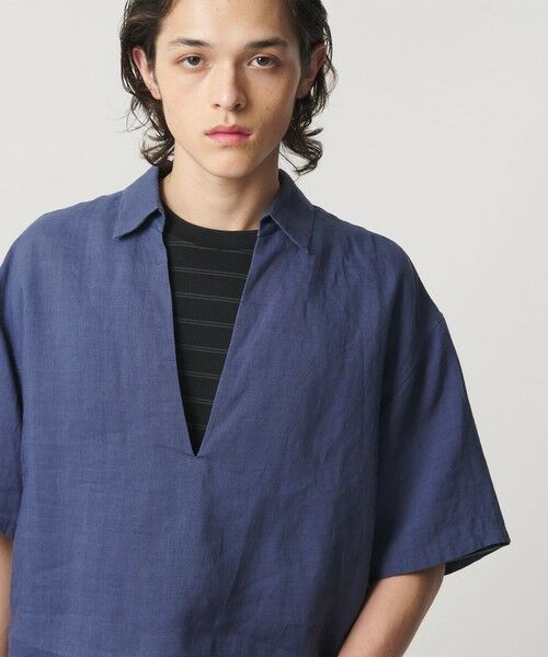 BEAUTY&YOUTH UNITED ARROWS / ビューティー&ユース ユナイテッドアローズ シャツ・ブラウス | ラミー ディープ Vネック ショートスリーブ シャツ | 詳細13