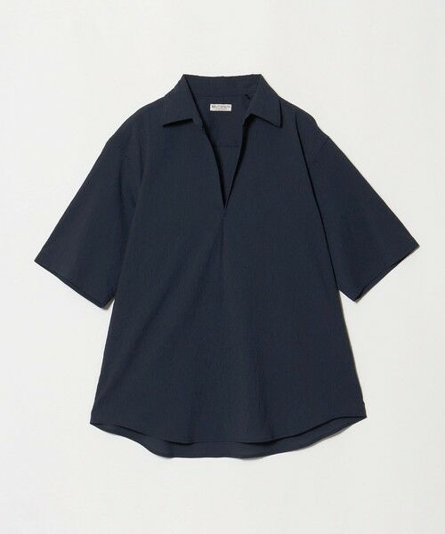 BEAUTY&YOUTH UNITED ARROWS / ビューティー&ユース ユナイテッドアローズ シャツ・ブラウス | ヨウリュウ スキッパー シャツ 吸水速乾 通気性（NAVY）