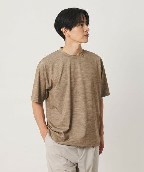 BEAUTY&YOUTH UNITED ARROWS / ビューティー&ユース ユナイテッドアローズ カットソー | ウール テクスチャード クルーネック Tシャツ | 詳細14