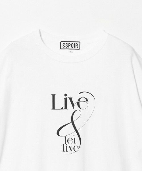 BEAUTY&YOUTH UNITED ARROWS / ビューティー&ユース ユナイテッドアローズ Tシャツ | <ESPOIR>LIVE & LET LIVE Tシャツ | 詳細6