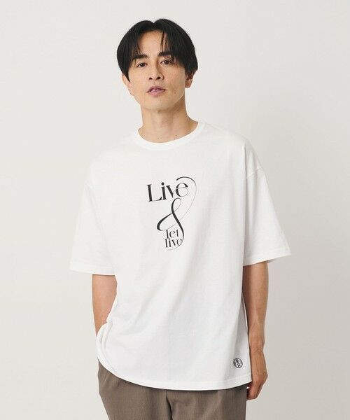BEAUTY&YOUTH UNITED ARROWS / ビューティー&ユース ユナイテッドアローズ Tシャツ | <ESPOIR>LIVE & LET LIVE Tシャツ(WHITE)