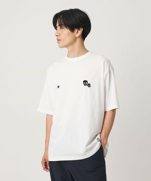 BEAUTY&YOUTH UNITED ARROWS / ビューティー&ユース ユナイテッドアローズ Tシャツ | <ESPOIR>Skull EMB Tシャツ(WHITE)