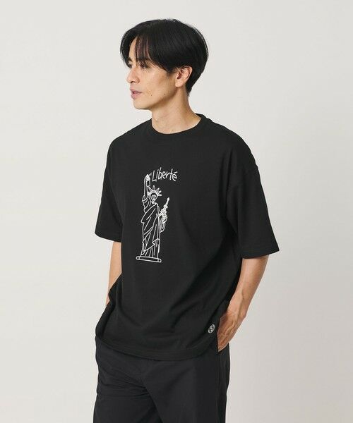 BEAUTY&YOUTH UNITED ARROWS / ビューティー&ユース ユナイテッドアローズ Tシャツ | <ESPOIR>Statue of Liberty Tシャツ(BLACK)