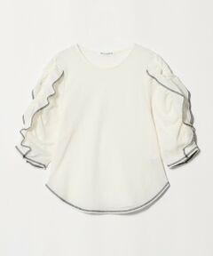 BEAUTY&YOUTH UNITED ARROWS / ビューティー&ユース ユナイテッドアローズ カットソー | コットンナイロン ラッフル ジャガードプルオーバー ウォッシャブル