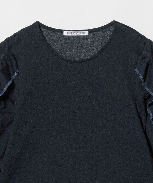 BEAUTY&YOUTH UNITED ARROWS / ビューティー&ユース ユナイテッドアローズ カットソー | コットンナイロン ラッフル ジャガードプルオーバー ウォッシャブル | 詳細4