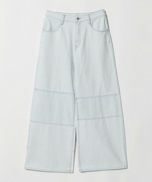 BEAUTY&YOUTH UNITED ARROWS / ビューティー&ユース ユナイテッドアローズ デニムパンツ | パッチワーク ワイド フレア デニムパンツ（LT.BLUE）