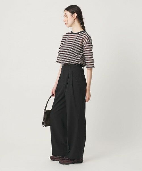BEAUTY&YOUTH UNITED ARROWS / ビューティー&ユース ユナイテッドアローズ その他パンツ | ポリエステルブレンド ２タック タブワイドパンツ ウォッシャブル 防シワ | 詳細3