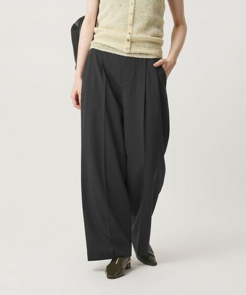 BEAUTY&YOUTH UNITED ARROWS / ビューティー&ユース ユナイテッドアローズ その他パンツ | ポリエステルブレンド ２タック タブワイドパンツ ウォッシャブル 防シワ | 詳細8