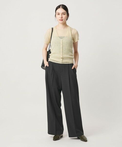 BEAUTY&YOUTH UNITED ARROWS / ビューティー&ユース ユナイテッドアローズ その他パンツ | ポリエステルブレンド ２タック タブワイドパンツ ウォッシャブル 防シワ | 詳細10