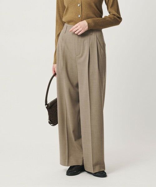 BEAUTY&YOUTH UNITED ARROWS / ビューティー&ユース ユナイテッドアローズ その他パンツ | ポリエステルブレンド ２タック タブワイドパンツ ウォッシャブル 防シワ | 詳細13