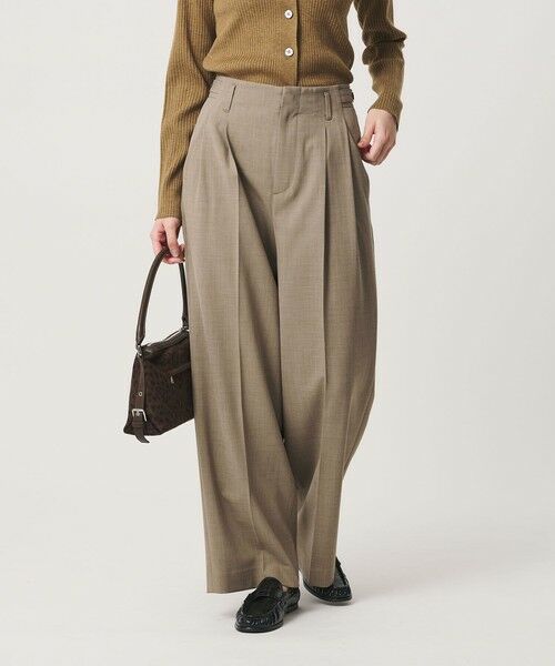 BEAUTY&YOUTH UNITED ARROWS / ビューティー&ユース ユナイテッドアローズ その他パンツ | ポリエステルブレンド ２タック タブワイドパンツ ウォッシャブル 防シワ | 詳細14