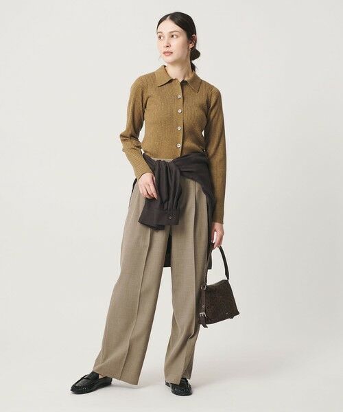 BEAUTY&YOUTH UNITED ARROWS / ビューティー&ユース ユナイテッドアローズ その他パンツ | ポリエステルブレンド ２タック タブワイドパンツ ウォッシャブル 防シワ | 詳細15