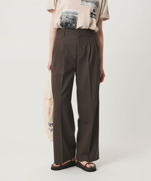BEAUTY&YOUTH UNITED ARROWS / ビューティー&ユース ユナイテッドアローズ その他パンツ | ポリエステルブレンド ２タック タブワイドパンツ ウォッシャブル 防シワ | 詳細20