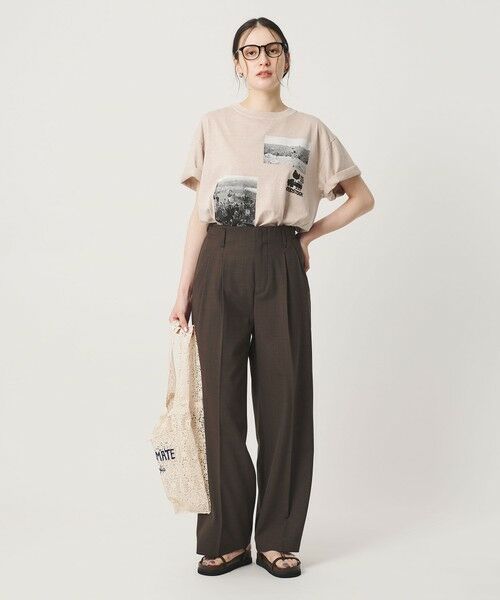 BEAUTY&YOUTH UNITED ARROWS / ビューティー&ユース ユナイテッドアローズ その他パンツ | ポリエステルブレンド ２タック タブワイドパンツ ウォッシャブル 防シワ | 詳細21
