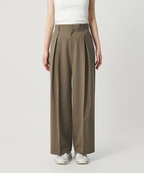 BEAUTY&YOUTH UNITED ARROWS / ビューティー&ユース ユナイテッドアローズ その他パンツ | 2タック ワイドパンツ 吸水速乾 防シワ ウォッシャブル/モカ | 詳細16