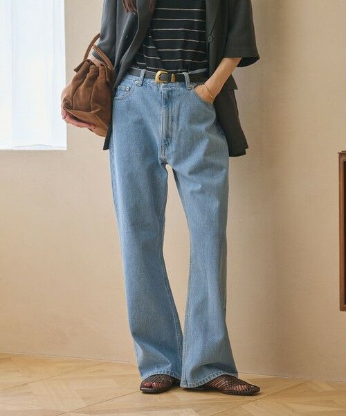 BEAUTY&YOUTH UNITED ARROWS / ビューティー&ユース ユナイテッドアローズ デニムパンツ | 【WEB限定】ワイドフレア デニムパンツ ウォッシャブル(LT.BLUE)