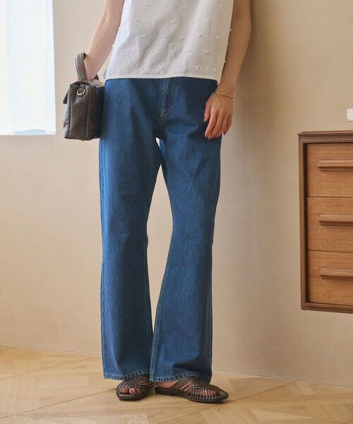 BEAUTY&YOUTH UNITED ARROWS / ビューティー&ユース ユナイテッドアローズ デニムパンツ | 【WEB限定】ワイドフレア デニムパンツ ウォッシャブル(NAVY)