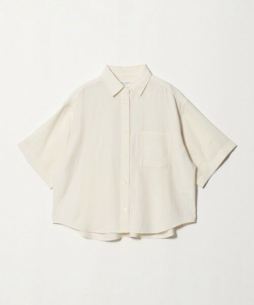 BEAUTY&YOUTH UNITED ARROWS / ビューティー&ユース ユナイテッドアローズ シャツ・ブラウス | シアー バックタック ショートスリーブ シャツ 接触冷感（OFF WHITE）